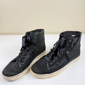 UGG Blaney Crystal High Top Leather Sneakers S/N 1008490